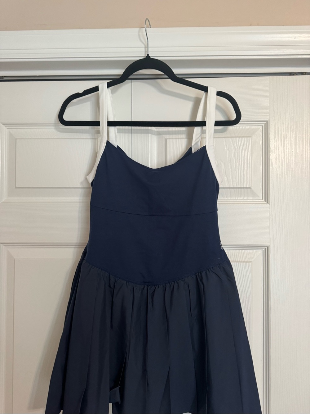 FP Movement by Free People Navy Tank with White dress with shorts